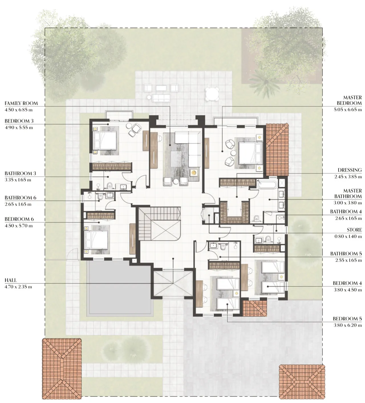 Sunset Bay 3 Bedroom Duplex Floor Plan